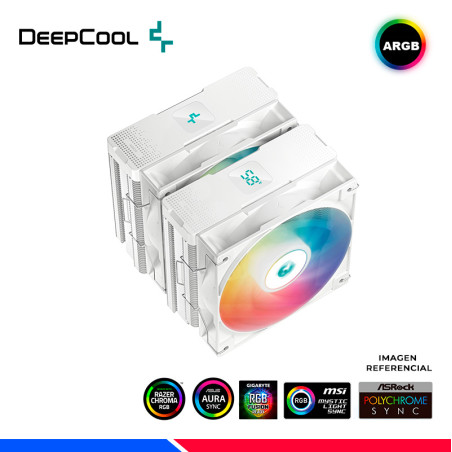COOLER DE PROCESADOR DEEPCOOL AG620 DIGITAL WH, ARGB
