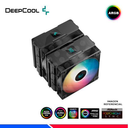 COOLER DE PROCESADOR DEEPCOOL AG620 DIGITAL BK, ARGB