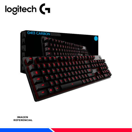 TECLADO MECANICO LOGITECH G413 LED ROJO, CARBON