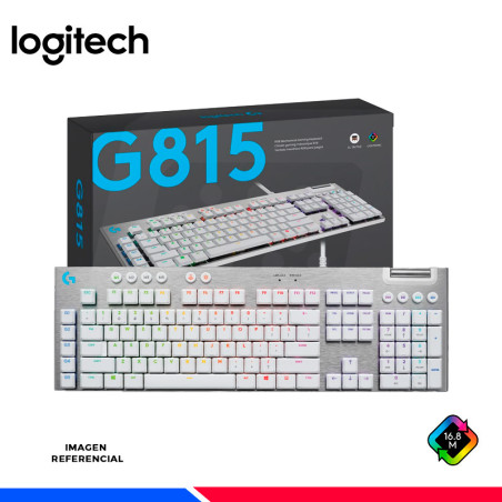 TECLADO MECANICO LOGITECH G815 TACTILE LIGHTSYNC RGB, BLANCO