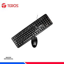 KIT TECLADO Y MOUSE TEROS TE4062N, USB, BLACK