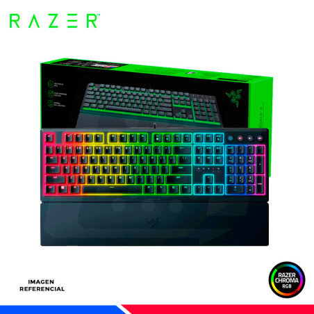 TECLADO RAZER ORNATA V3, SWITCH MEMBRANA MECANICA LOW PROFILE CHROMA BLACK
