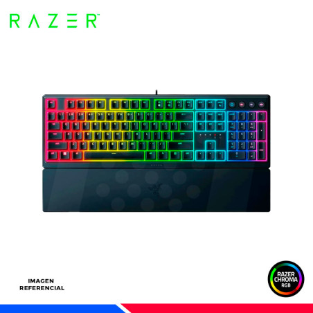 TECLADO RAZER ORNATA V3, SWITCH MEMBRANA MECANICA LOW PROFILE CHROMA BLACK