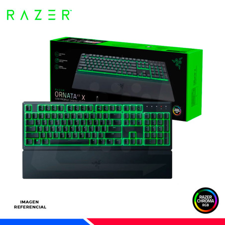 TECLADO RAZER ORNATA V3 X MEMBRANA LOW PROFILE SP CHROMA BLACK