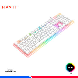 TECLADO HAVIT GAMENOTE KB876L-SP, MEMBRANA, LED-RGB