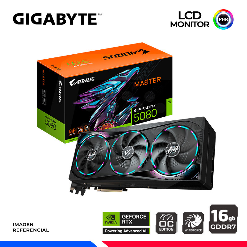 VGA GIGABYTE AORUS GEFORCE RTX 5080 MASTER 16GB, GDDR7