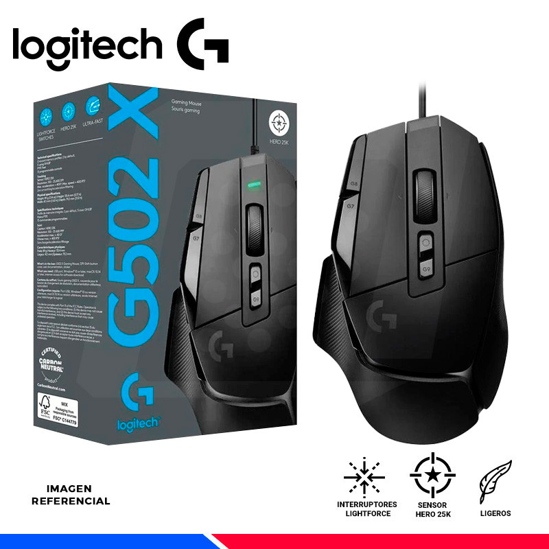 MOUSE GAMING LOGITECH G502 X HERO 25K MOUSE GAMING LOGITECH G502 X HERO 25K