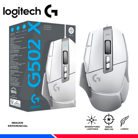 MOUSE GAMING LOGITECH G502 X HERO WHITE