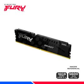 MEM. RAM KINGSTON FURY BEAST, 16GB DDR5 5600 MHZ.