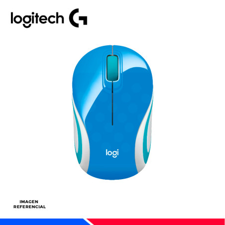 MOUSE INALAMBRICO LOGITECH M187 MINI AZUL