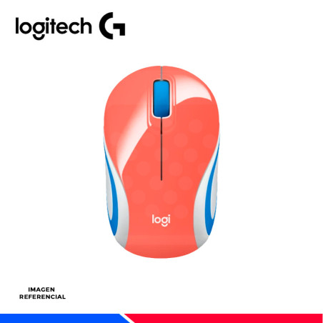 MOUSE INALAMBRICO LOGITECH M187 MINI CORAL