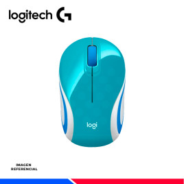 MOUSE INALAMBRICO LOGITECH M187 MINI LIGHT BLUE