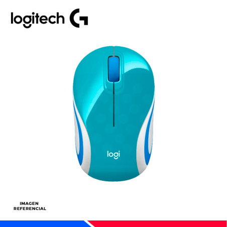 MOUSE INALAMBRICO LOGITECH M187 MINI LIGHT BLUE