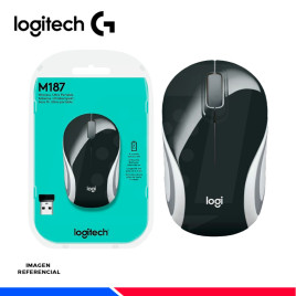 MOUSE INALAMBRICO LOGITECH M187 MINI NEGRO
