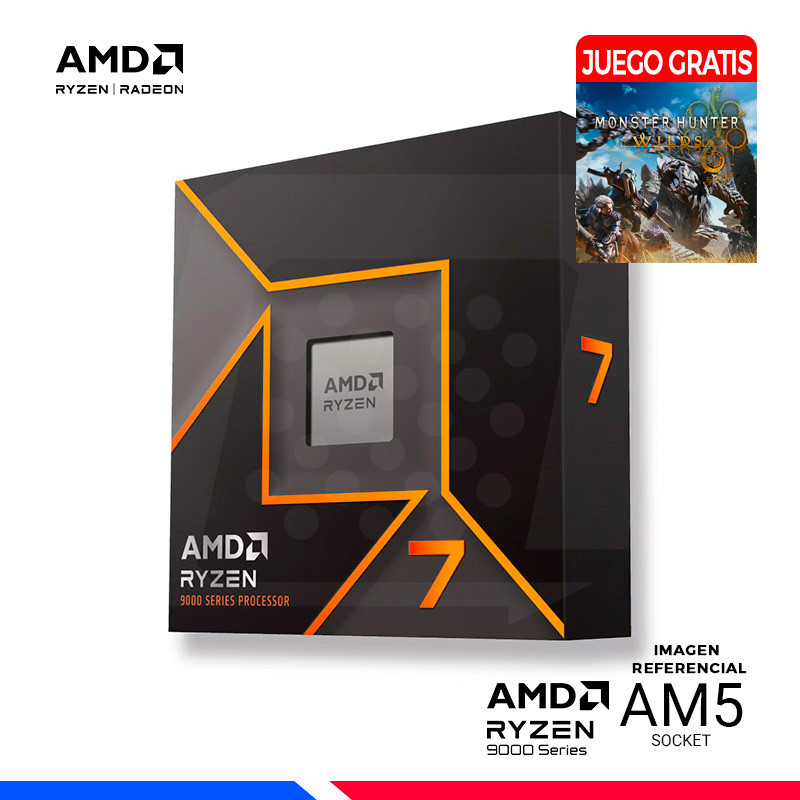 PROCESADOR AMD RYZEN 7 9700X, Cache 32 MB, Hasta 5.5 Ghz, AM5
