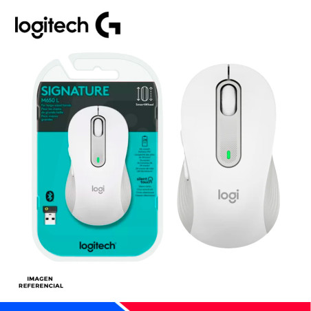 MOUSE INALAMBRICO/BT LOGITECH SIGNATURE M650 L WHITE