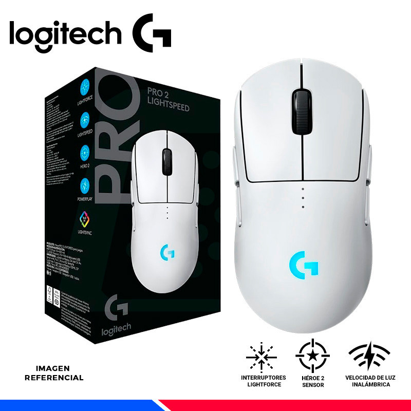 MOUSE LOGITECH G PRO 2 LIGTHSPEED WIRELESS, HERO 2, 44K Dpi, RGB, WHITE