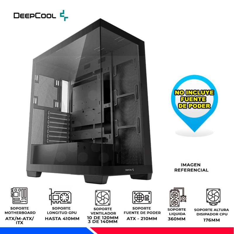 CASE DEEPCOOL CG580, V/TEMPLADO