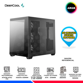 CASE DEEPCOOL CG530 4F, V/TEMPLADO, ARGB