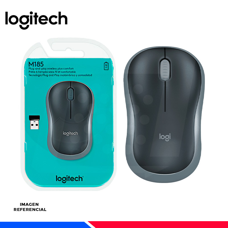 MOUSE LOGITECH M185 WIRELESS BLACK/SILVER MOUSE LOGITECH M185 WIRELESS BLACK/SILVER