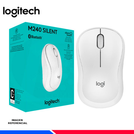 MOUSE LOGITECH M240 SILENT WIRELESS/BT WHITE