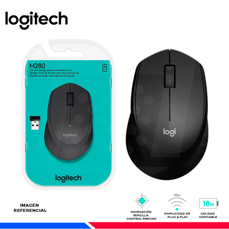 MOUSE LOGITECH M280 WIRELESS BLACK