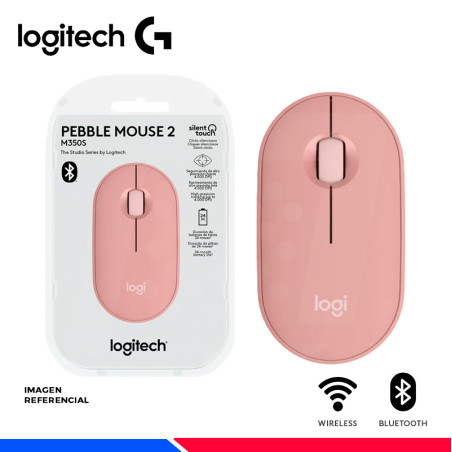 MOUSE LOGITECH PEBBLE 2 M350S WIRELESS/BLUETOOTH ROSE