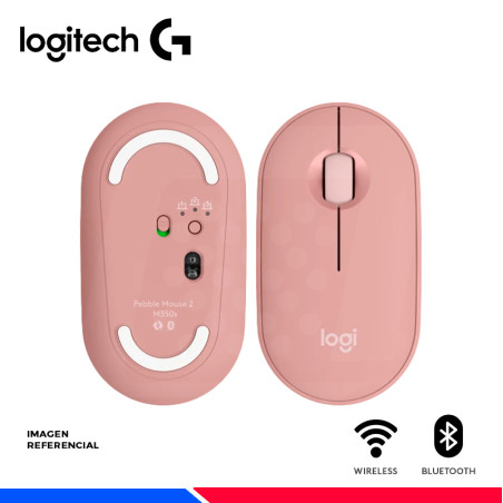 MOUSE LOGITECH PEBBLE 2 M350S WIRELESS/BLUETOOTH ROSE