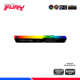 MEM. RAM KINGSTON FURY BEAST RGB, 32GB DDR5 6000 MHZ, CL30