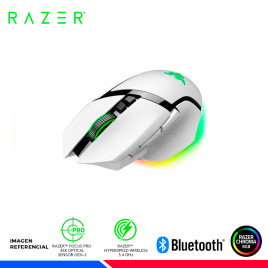 MOUSE INALAMBRICO/BT GAMING RAZER BASILISK V3 PRO, 35K DPi, WHITE
