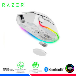 MOUSE INALAMBRICO/BT GAMING RAZER BASILISK V3 PRO, 35K DPi, WHITE