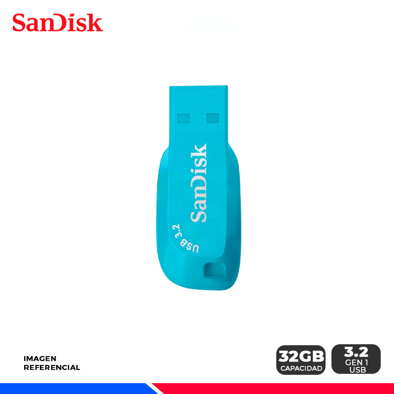 MEM. SANDISK ULTRA SHITF USB 3.2 GEN 1, 32GB BLUE