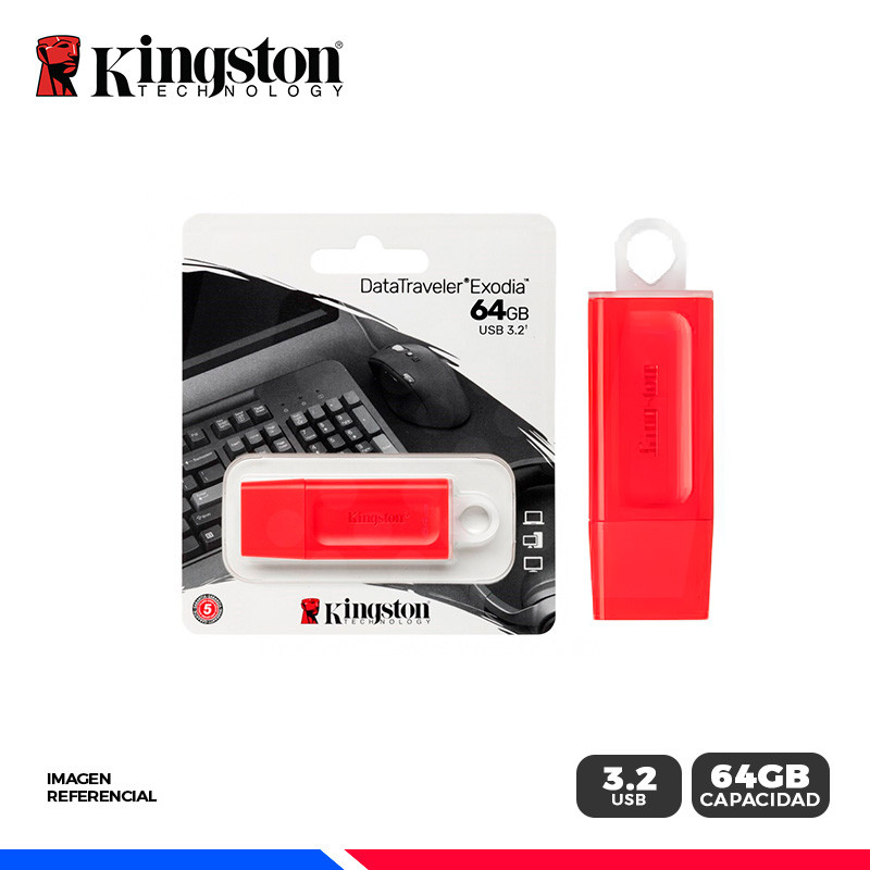 MEM. USB KINGSTON DATA TRAVELER EXODIA, 64GB, USB 3.2 GEN 1