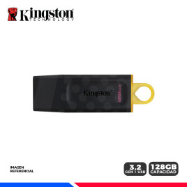 MEM. USB KINGSTON DATA TRAVELER EXODIA, 128GB, USB 3.2 GEN 1, AMARILLO