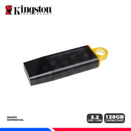 MEM. USB KINGSTON DATA TRAVELER EXODIA, 128GB, USB 3.2 GEN 1, AMARILLO