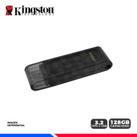 MEM. USB KINGSTON DATATRAVELER 70, 128GB USB-C 3.2, GEN 1, Black
