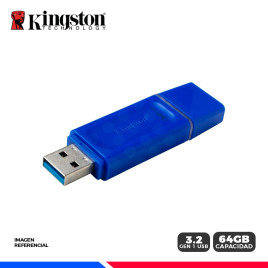 MEM. USB KINGSTON DATATRAVELER EXODIA 64GB USB 3.2 GEN1, AZUL