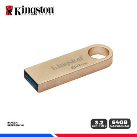 MEM. USB KINGSTON DATATRAVELER SE9 G3, 64GB USB 3.2, GEN 1, Gold