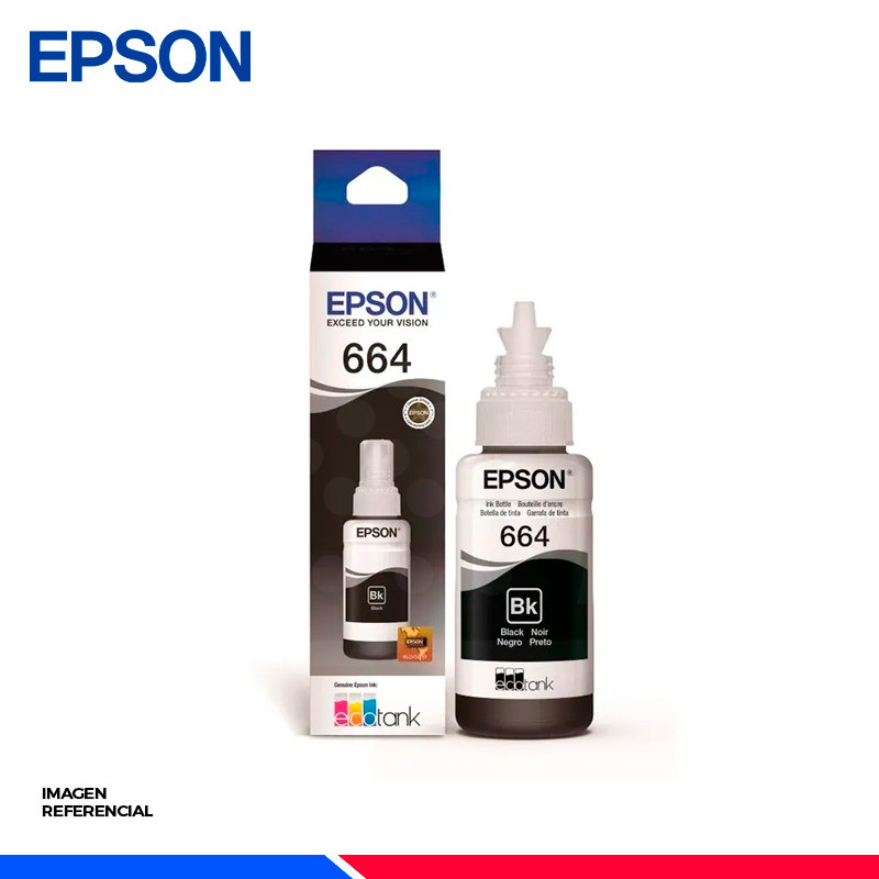 BOTELLA DE TINTA EPSON T664 NEGRA BOTELLA DE TINTA EPSON T664 NEGRA