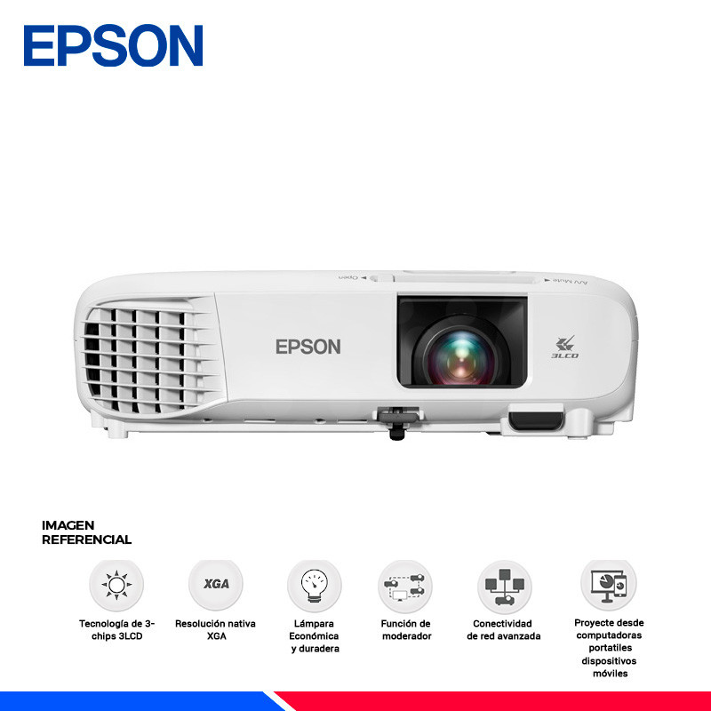PROYECTOR EPSON POWERLITE X49 3LCD XGA, 3600 LUMENES