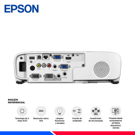 PROYECTOR EPSON POWERLITE X49 3LCD XGA, 3600 LUMENES
