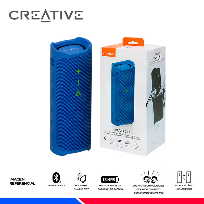PARLANTE CREATIVE MUVO GO, 20W, BLUETOOTH, BLUE PARLANTE CREATIVE MUVO GO, 20W, BLUETOOTH, BLUE