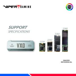 CASE PORTABLE PATRIOT VIPER GAMING VXD 860, PARA SSD M.2 PCIe, RGB