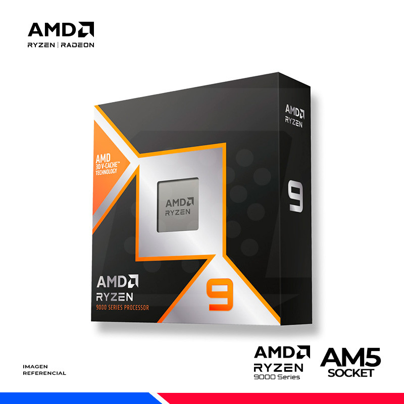 PROCESADOR AMD RYZEN 9 9900X3D, Cache 128 MB, Hasta 5.5 Ghz, AM5