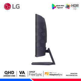 MONITOR GAMING LG UltraGear 27GS60QC-B, 27" Curvo VA, QHQ, 180Hz, 1ms, FreeSync