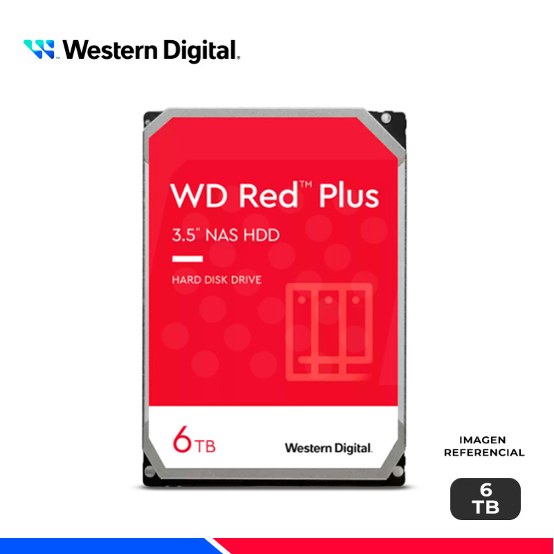 DISCO DURO WESTERN DIGITAL RED PLUS NAS, 6TB DISCO DURO WESTERN DIGITAL RED PLUS NAS, 6TB