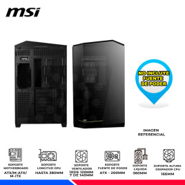 CASE MSI MAG PANO 100L PZ BLACK, V/TEMPLADO