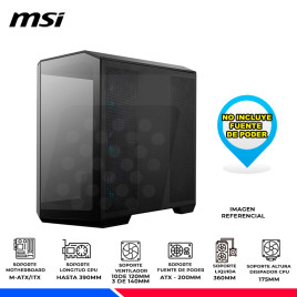 CASE MSI MAG PANO M100R PZ BLACK, V/TEMPLADO