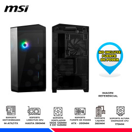 CASE MSI MAG PANO M100R PZ BLACK, V/TEMPLADO