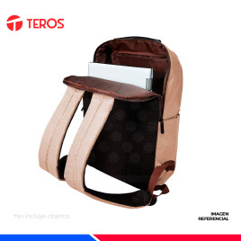 MOCHILA TEROS TE-ACS9012, POLIESTER, 15.6" BEIGE